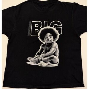 Notorious BIG T Shirt Black Graphic Tee Hip Hop Rap Men's Size Large‎ B.I.G.